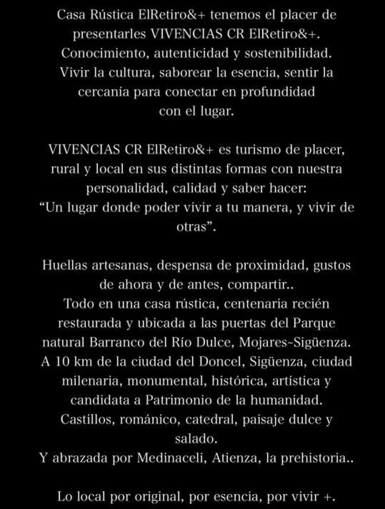 Вилла El Retiro & Gastro Vivencias Сигуэнса Экстерьер фото
